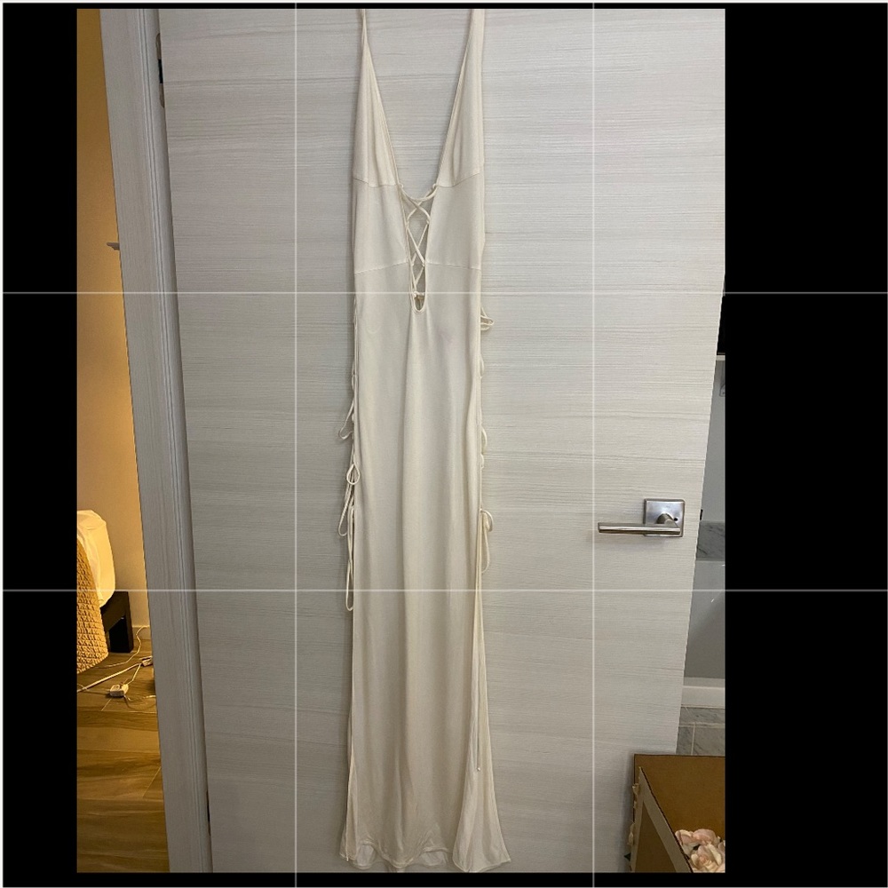 Agent Provocateur white long pool coverup
